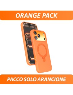 ÉTUI SEMI-DUR AU TOUCHER DOUX AVEC SUPPORT PLIABLE - PAQUET MONOCOULEUR ORANGE