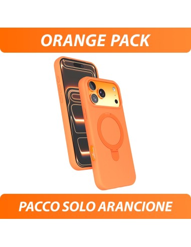 ÉTUI SEMI-DUR AU TOUCHER DOUX AVEC SUPPORT PLIABLE - PAQUET MONOCOULEUR ORANGE