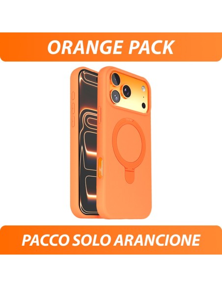 SEMIHARTE SOFT-TOUCH-HÜLLE MIT KLAPPBAREM STÄNDER - ORANGEFARBENE EINHEITSPACKUNG
