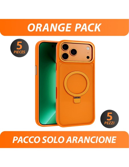 SEMICLEAR MAGNETIC HARD COVER CASE WITH STAND FUNCTION - SINGLE-COLOR ORANGE PACK