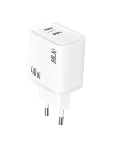 MLK+ 40W FAST CHARGE DUAL USB-C PD WALL CHARGER