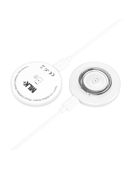 MLK+ 2-IN-1 KABELLOSES MAGNETISCHES LADEGERÄT 15-WATT MIT INTEGRIERTEM-STÄNDER