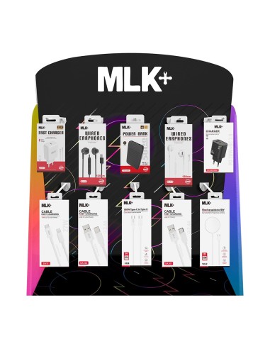 MLK+ PRÉSENTOIR DE COMPTOIR – ACCESSOIRES TECHNOLOGIQUES
