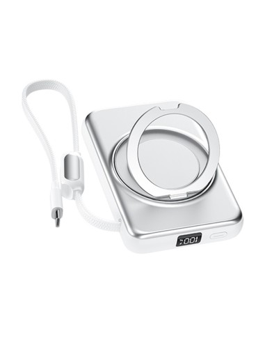 MLK+ POWER BANK MAGNETICO 10000mAh 22.5W CON SUPPORTO E CAVO TYPE-C INTEGRATI