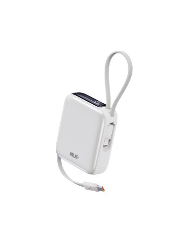 MLK+ POWER BANK 10000mAh 22.5W CON CAVI TYPE-C E LIGHTNING INTEGRATI