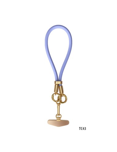 SILICONE NECK STRAP WITH METAL PATCH