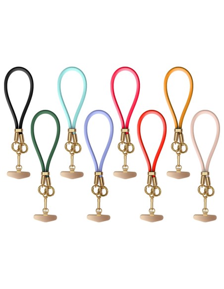 SILICONE NECK STRAP WITH METAL PATCH