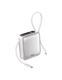 MLK+ 10000mAh 22.5W BANQUE D'ALIMENTATION AVEC CABLES TYPE-C ET LIGHTNING INTÉGRÉS 2