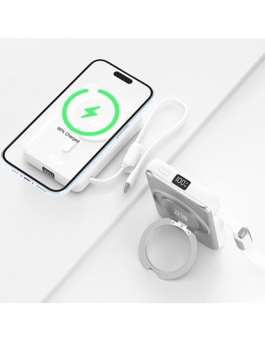 MLK+ MAGNETIC POWER BANK 10000mAh 22.5W WITH INTEGRATED STAND AND TYPE-C CABLE