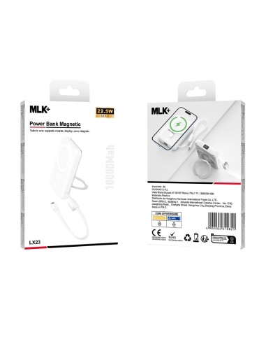 MLK+ MAGNETIC POWER BANK 10000mAh 22.5W MIT INTEGRIERTEM STÄNDER UND TYPE-C KABEL