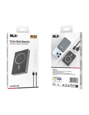 MLK+ ULTRA SLIM MAGNETIC POWER BANK 10000mAh 20W WITH 15W WIRELESS CHARGING