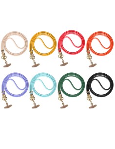 SILICONE NECK STRAP WITH METAL PATCH