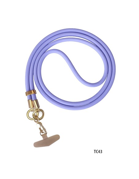 SANGLE DE COU EN SILICONE AVEC PATCH EN MÉTAL