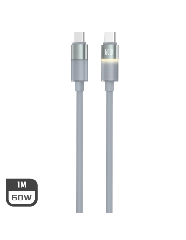 MLK+ 60W USB-C TO USB-C SILICONE CABLE WITH LED
