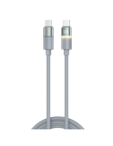MLK+ CÂBLE USB-C VERS USB-C EN SILICONE DE 60 W AVEC LED
