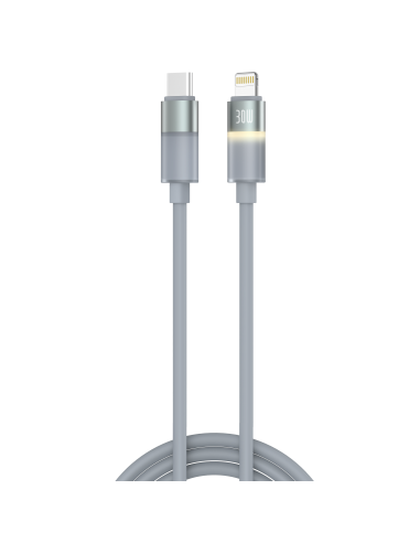 MLK+ CAVO USB-C A LIGHTNING 30W IN SILICONE CON LED