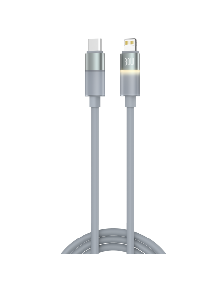 MLK+ 30W USB-C ZU LIGHTNING KABEL IN SILIKON MIT LED