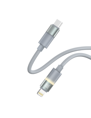 MLK+ 30W USB-C TO LIGHTNING CABLE IN SILICONE WITH LED