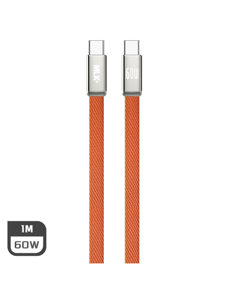 MLK+ 60W ULTRADÜNNES GEFLOCHTENES FLACHES USB-C ZU USB-C KABEL