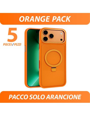ÉTUI MAGNÉTIQUE SEMICLEAR AVEC FONCTION DE SUPPORT - PAQUET MONOCOULEUR ORANGE