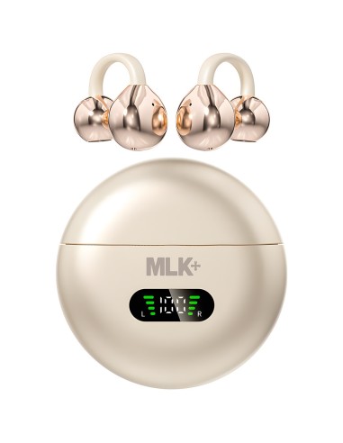 MLK+ EAR-CLIP BLUETOOTH EARBUDS WITH LED DISPLAY AND AI REAL-TIME TRANSLATION