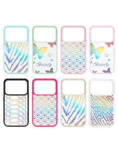 COVER RIGIDA FANTASIA IRIDESCENTE 3D CON DECORAZIONI