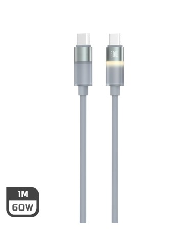 MLK+ CÂBLE USB-C VERS USB-C EN SILICONE DE 60 W AVEC LED