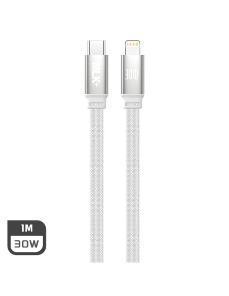MLK+ 30W MAGNETIC USB-C TO LIGHTNING FLAT BRAIDED CABLE