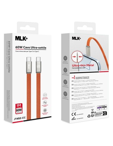 MLK+ CÂBLE PLAT TRESSÉ ULTRA-FIN USB-C VERS USB-C DE 60 W