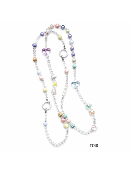 PERLES DE TÉLÉPHONE DE 60 CM DE LONG AVEC PORTE-LUNETTES