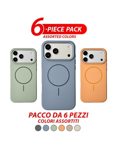 HARD MAGNETIC SOFT TOUCH COVER CASE - 6-PIECE PACK ASSORTED COLORS (1X)