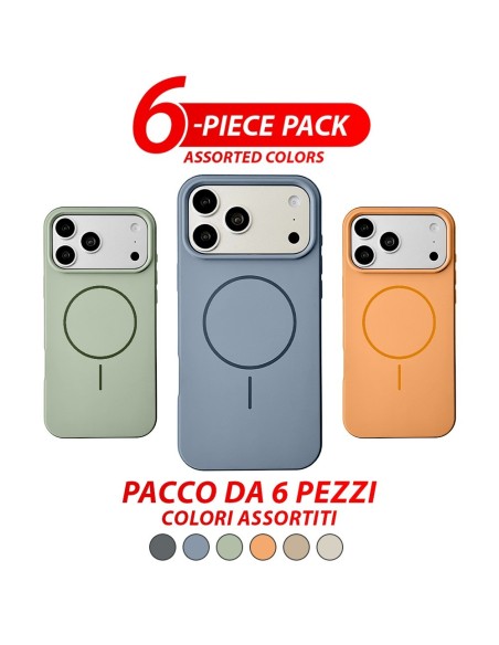 HARD MAGNETIC SOFT TOUCH COVER CASE - 6-PIECE PACK ASSORTED COLORS (1X)