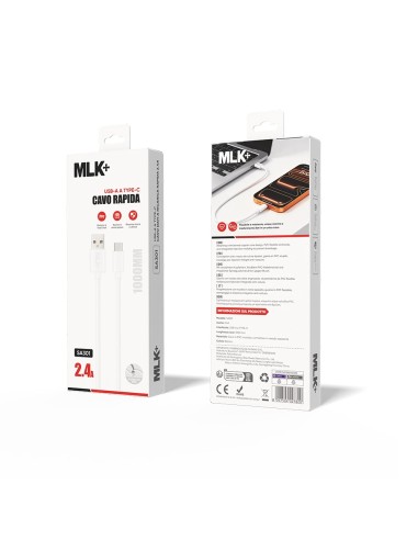 MLK+ CHARGING AND DATA CABLE 2.4A CONNECTOR TYPE C
