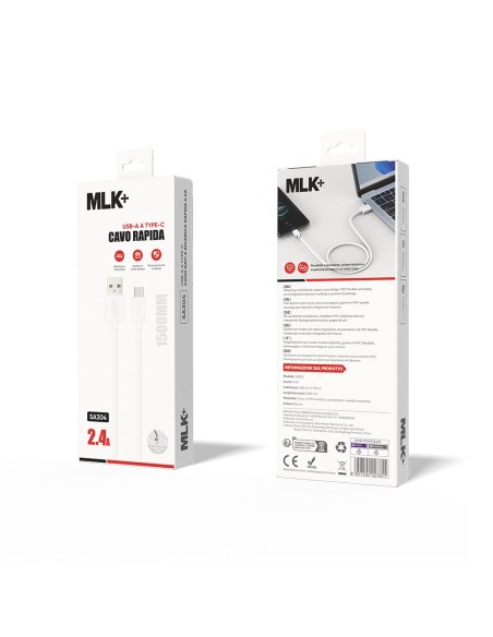 MLK+ CHARGING AND DATA CABLE 2.4A 150CM CONNECTOR TYPE C