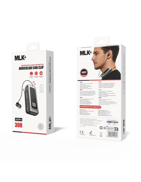 ÉCOUTEUR BLUETOOTH MONO RÉTRACTABLE