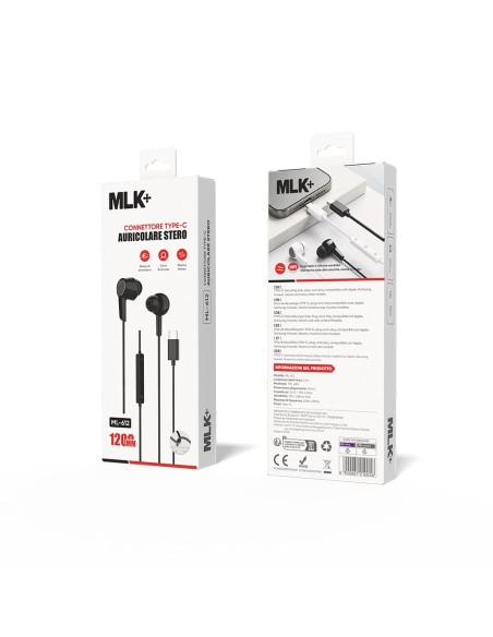 MLK+ ÉCOUTEURS INTRA-AURICULAIRES FILAIRES CONNECTEUR DE TYPE C