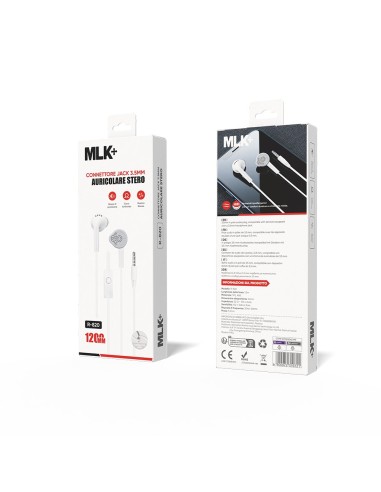MLK+ AURICOLARI A FILO IN-EAR CONNETTORE JACK 3.5MM