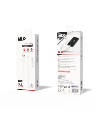MLK+ CAVO RICARICA E DATI 2.4A CONNETTORE V8 200CM