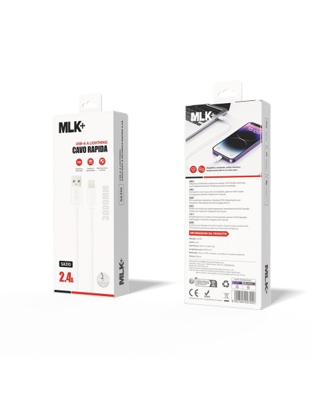 MLK+ CÂBLE DE CHARGE ET DE DONNÉES 2.4A 300 CM CONNECTEUR LIGHTNING