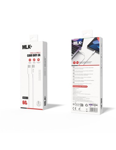 MLK+ CAVO RICARICA E DATI 3.0A TYPE C TO TYPE C 50CM