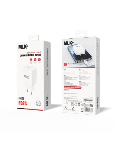 Caricatore da rete fast charge porta PD 20W