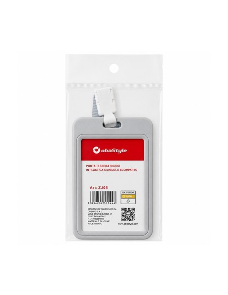 PORTA BADGE RIGIDO COLORATO CON LACCETTO