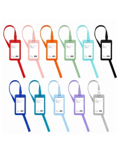 COLORED RIGID BADGE HOLDER WITH LANYARD
