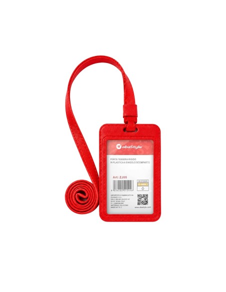 PORTA BADGE RIGIDO COLORATO CON LACCETTO