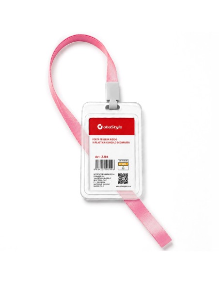 CLEAR BADGE HOLDER WITH COLORED LANYARD