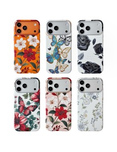 COVER RIGIDA MAGNETICA FLOREALE CON DETTAGLI IN RILIEVO