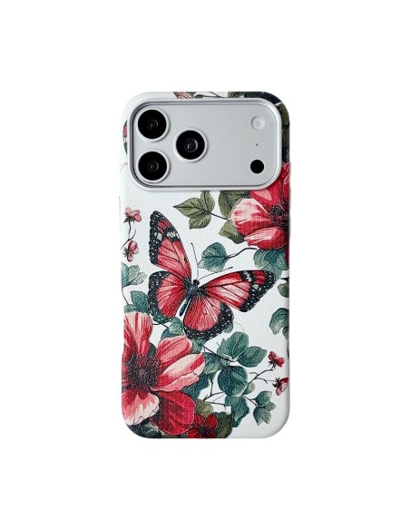 COVER RIGIDA MAGNETICA FLOREALE CON DETTAGLI IN RILIEVO