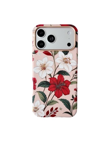 COQUE RIGIDE MAGNÉTIQUE À MOTIFS FLORAUX AVEC DÉTAILS EN RELIEF