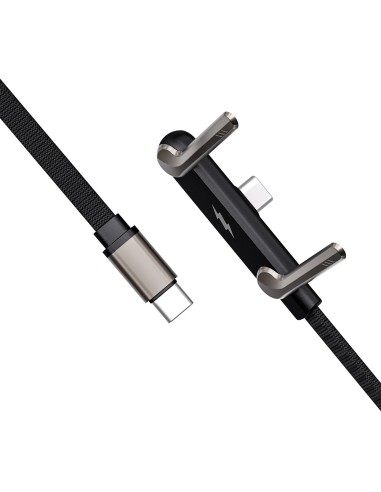 MLK+ CAVO USB-C A USB-C 240W CON SUPPORTO PIEGHEVOLE INTEGRATO