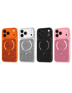 GLITTER MAGNETIC CASE WITH RHINESTONES